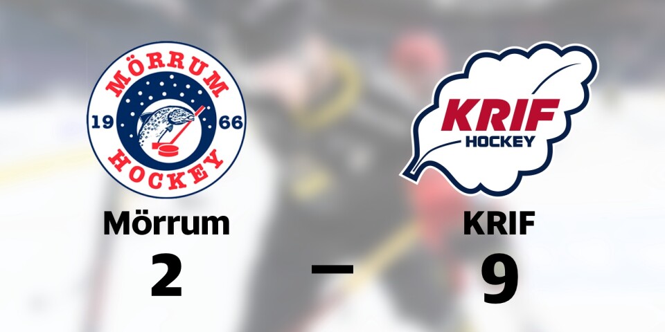 Mörrums GoIS IK förlorade mot KRIF Hockey