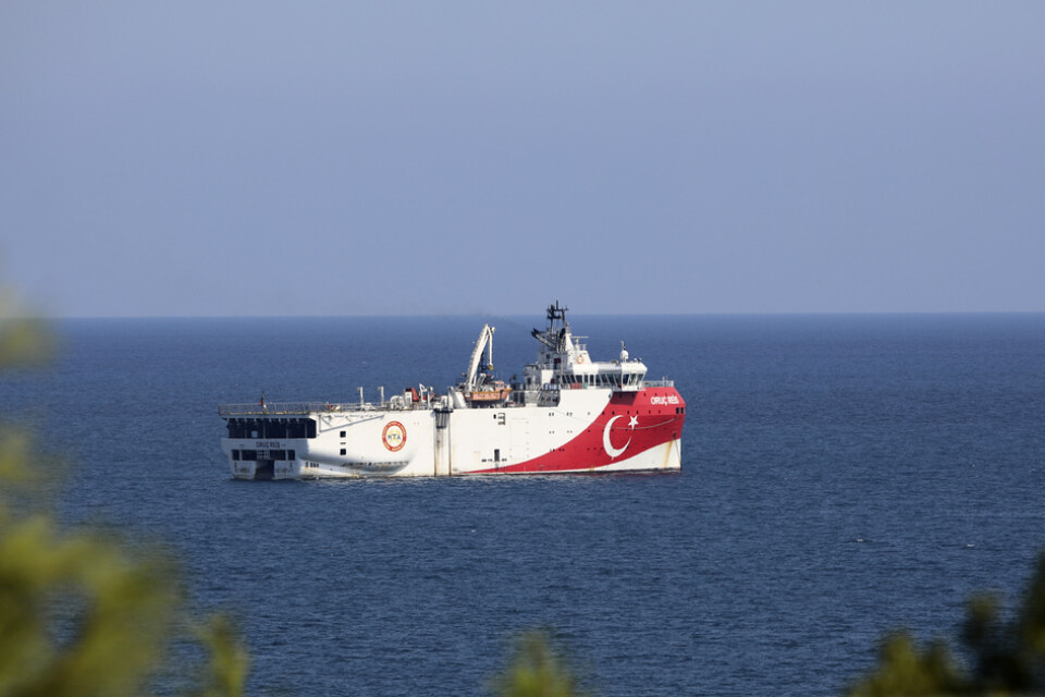 Det turkiska forskningsfartyget Oruc Reis. Arkivbild.
