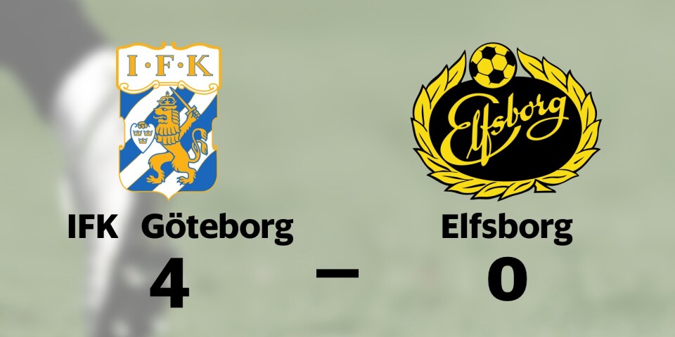 Elfsborg förlorade borta mot IFK Göteborg