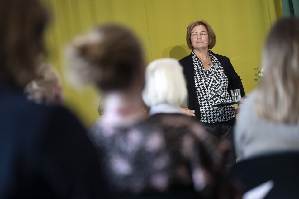 Jeanette Andersson, vd Minc, talar vid Nordic Female Investor Meetup på Studio i Malmö på torsdagen.