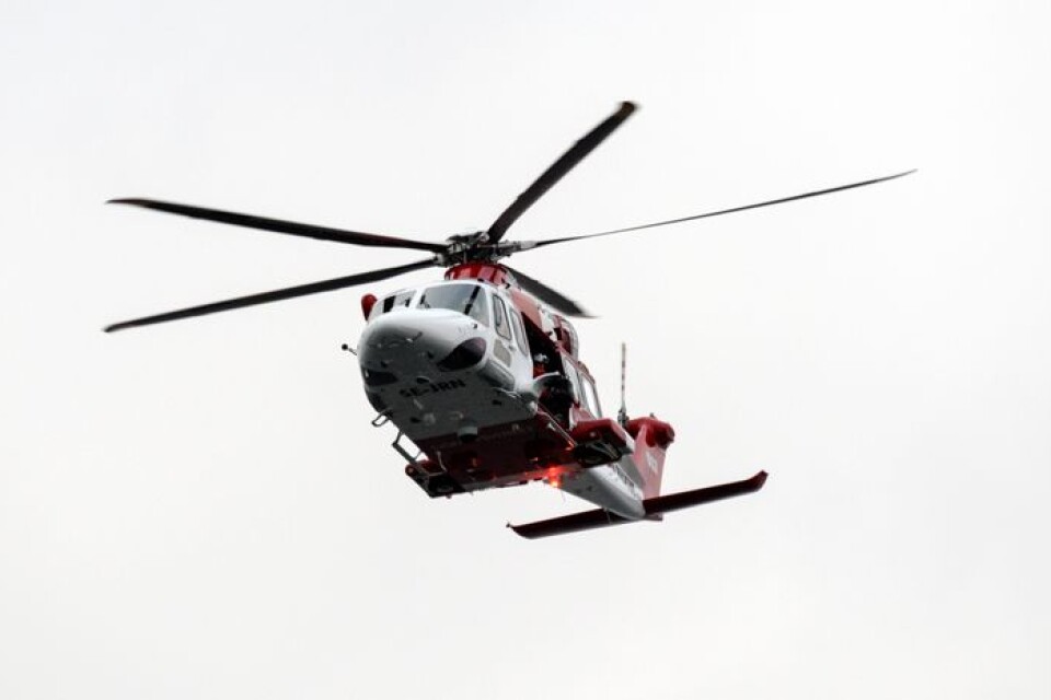 Sjöfartsverkets räddningshelikopter deltog i sökandet. Arkivbild.