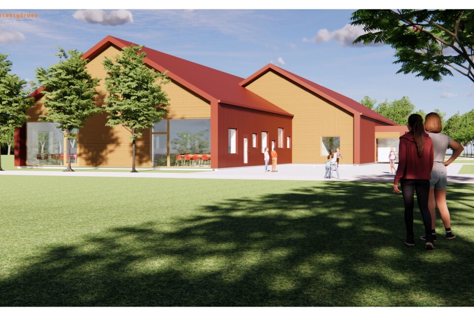 Så här ska Prästavångsskolans nya matsal (887 kvadratmeter) se ut. Arkitektgården har ritat den.