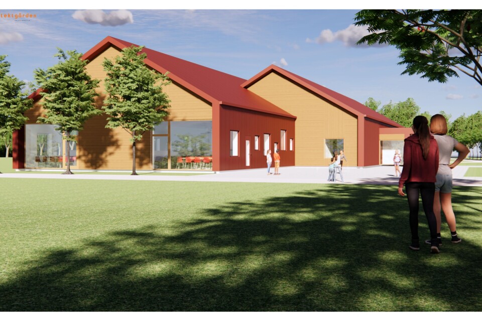 This is what Prästavångsskolan's new canteen (887 square metres) will look like. It was designed by Arkitektgården.