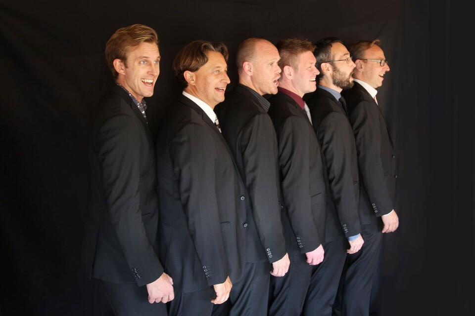 Vocal Six – uppradade: Tommy, Peder, Stefan, Robban, Per och Staffan.