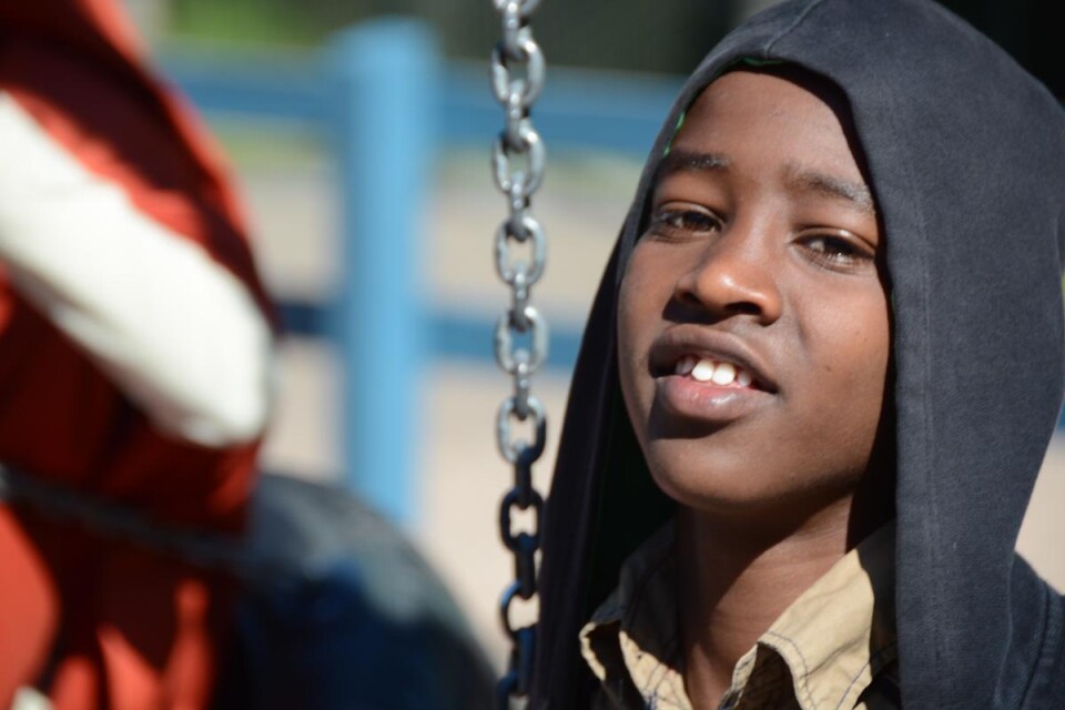 12-åriga Abdi Fatah Yusuf Ibrahim firar Ramadan i Växjö för första gången. I år provar han att fasta också Foto: Anna Fritzén