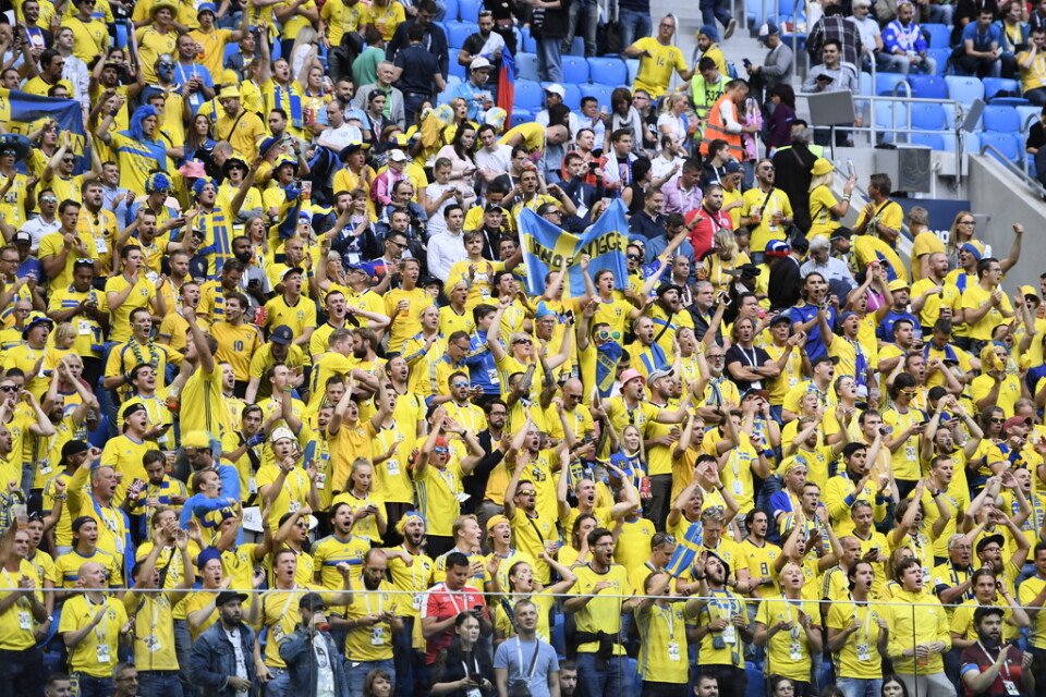Anders Tegnell tror inte att det kan bli någon "gul vägg" på Sveriges EM-matcher i sommar, i alla fall ingen stor svensk publik som här i VM 2018.