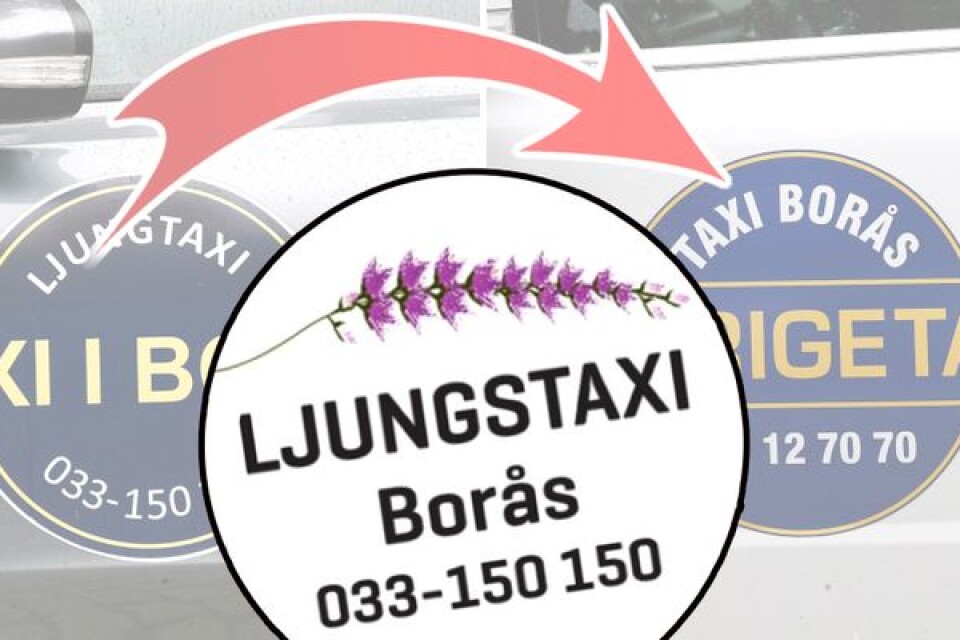 En ny logga har snickrats fram i rekordfart och godkänts av motparten Taxi Borås.