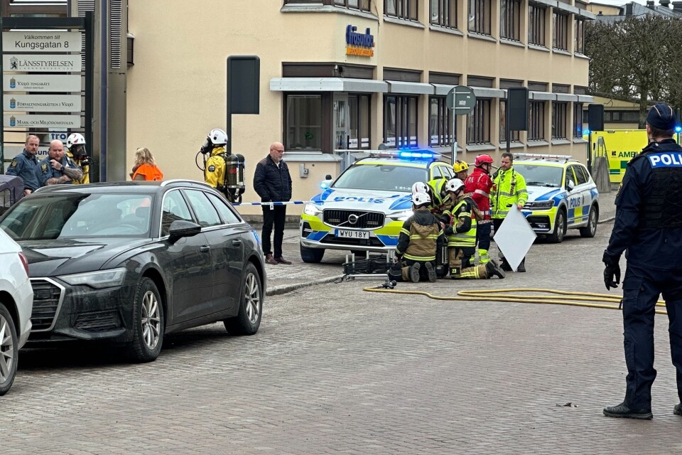 Ett misstänkt brev utlyste brandlarmet i Växjö tingsrätt och Länsstyrelsen i Kronoberg.