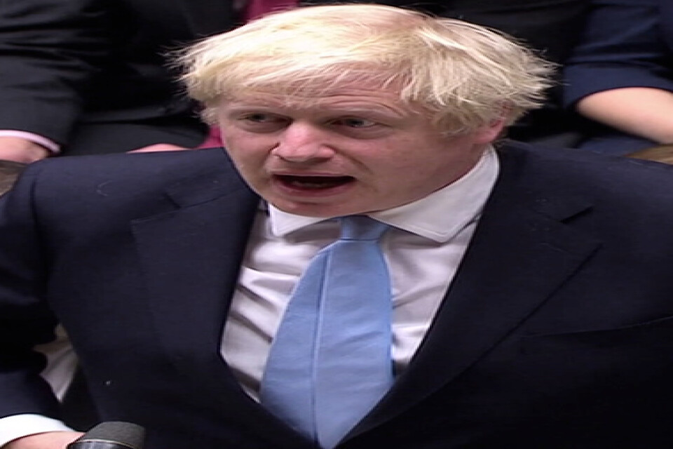 Storbritanniens premiärminister Boris Johnson fick inte igenom sitt förslag om nyval den 15 oktober.
