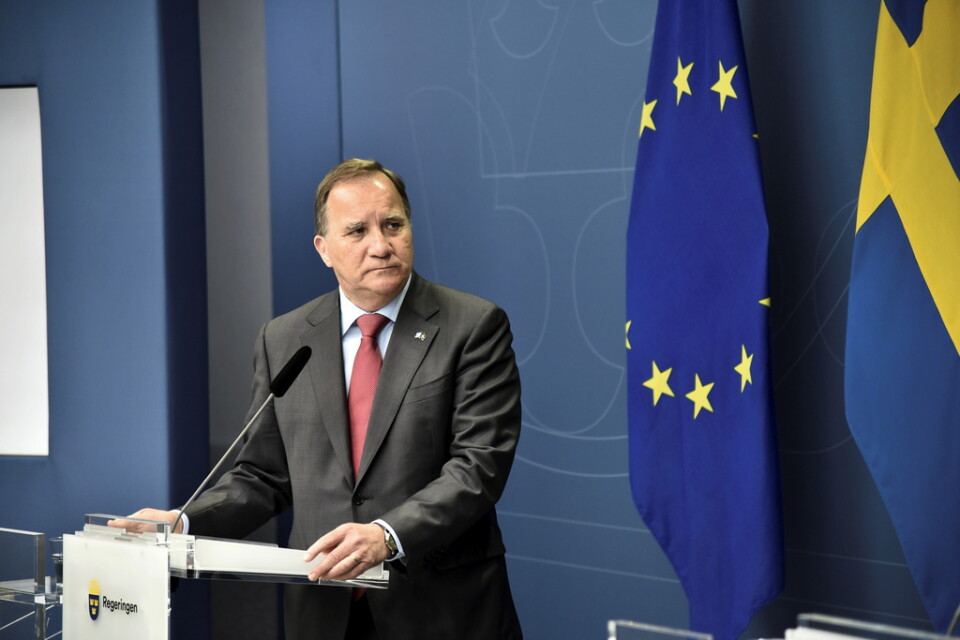 Statsminister Stefan Löfven och hans regering kan fällas på måndag. Arkivbild.