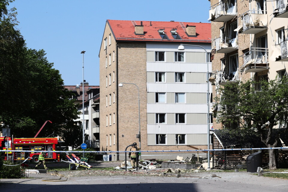 Bomben som låg bakom den kraftiga explosionen i centrala Linköping förra året innehöll mellan 15–20 kilo sprängmedel. Arkivbild.