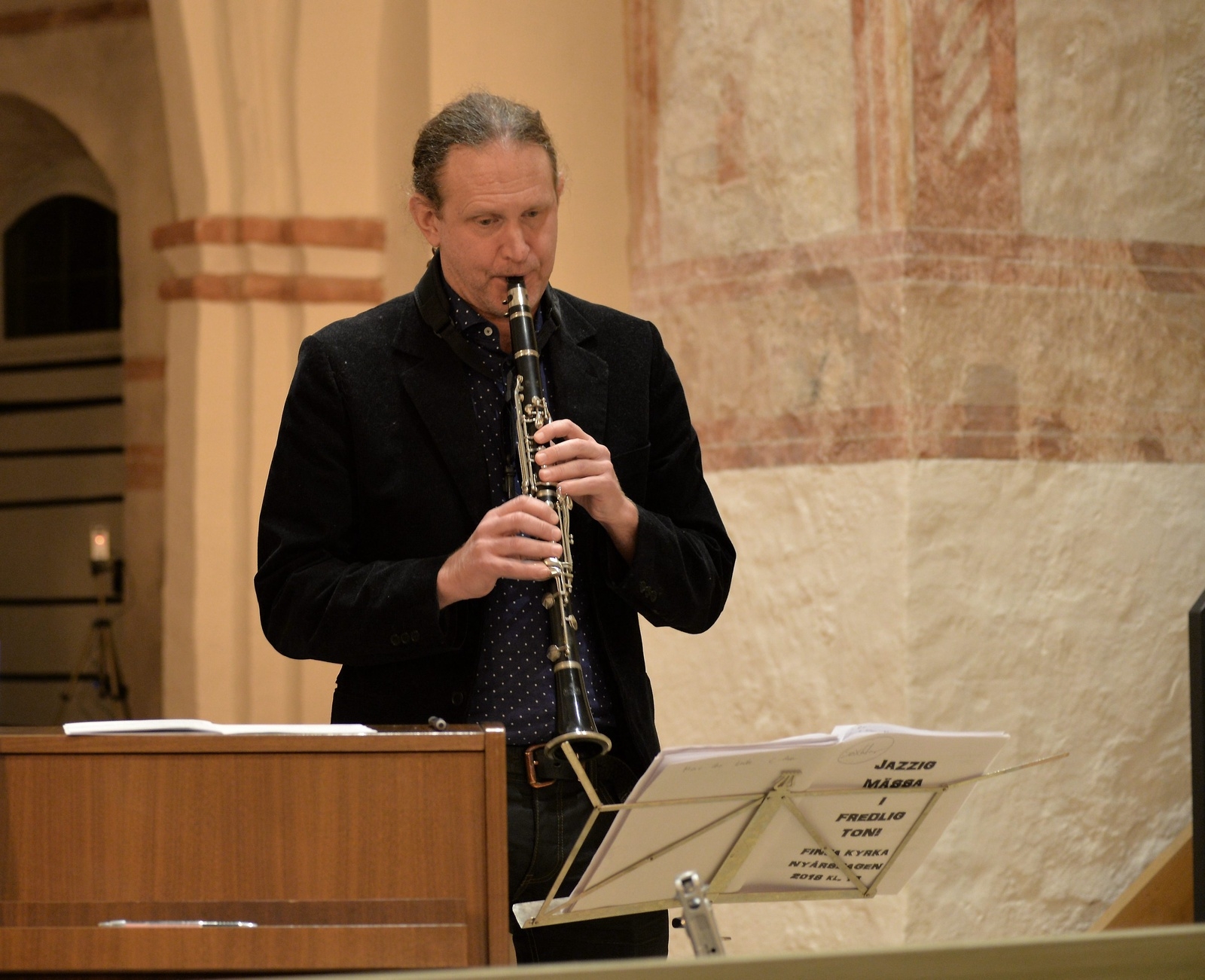 Håkan Ekvall, saxofonist och klarinettist i The Tenor’s Tunettes. Foto: Johannes Höghäll Johnsson