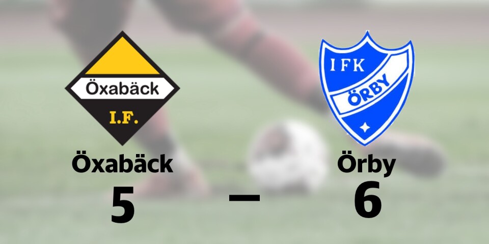 Tuff match slutade med seger för Örby mot Öxabäck