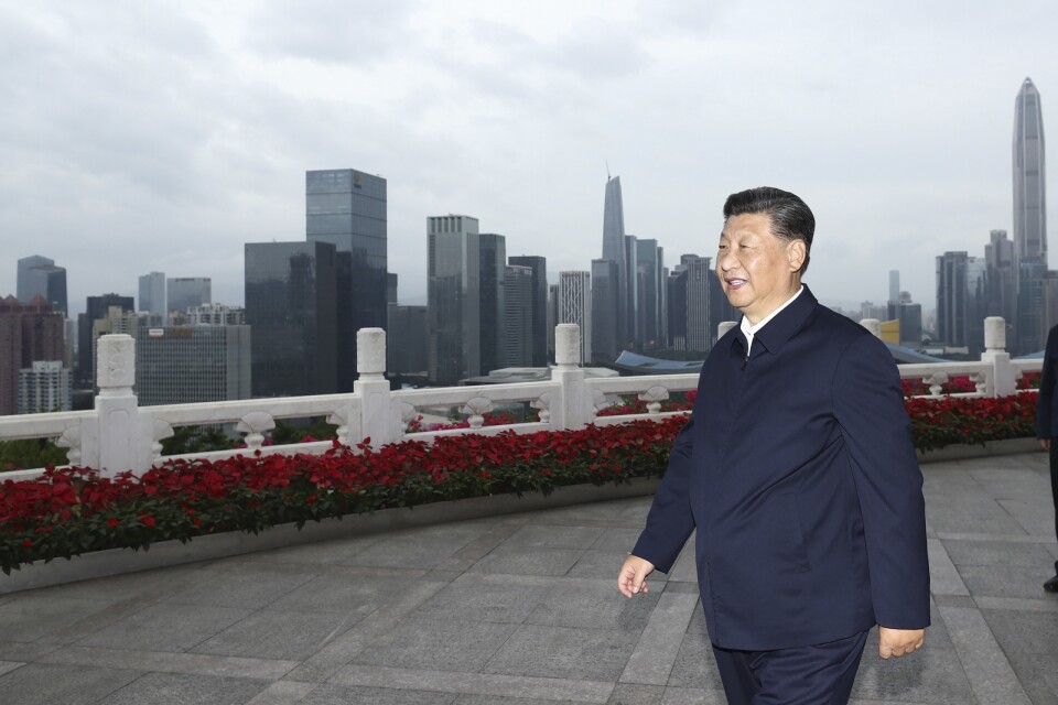 Kinas president Xi Jinping i Shenzhen. Arkivbild.