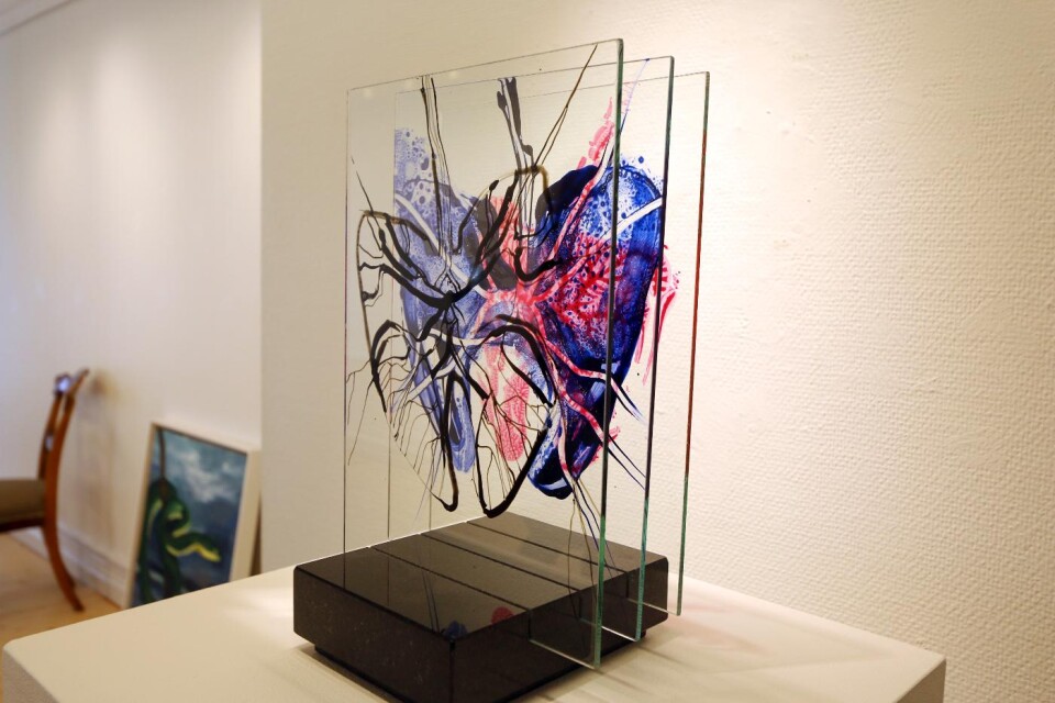 Glasskulptur: Andetag, Hanna Allert Karlsson. Foto: Inger Melin