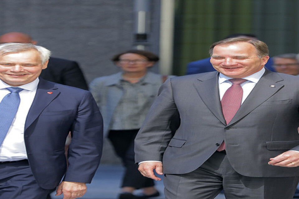 Finlands statsminister Antti Rinne och statsminister Stefan Löfven vid ett möte i somras. Arkivbild.