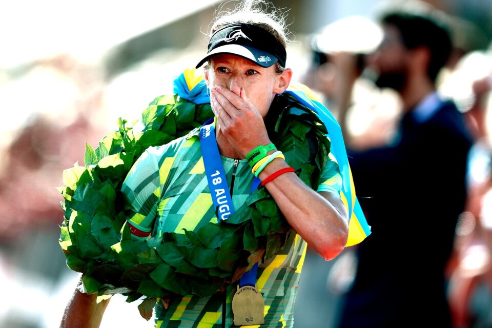 Corinne Abraham vann Ironman Kalmar 2018.
