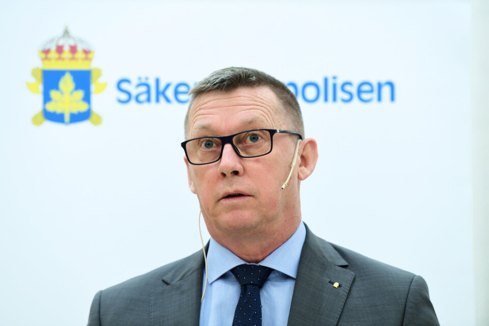 Säpos chef Klas Friberg varnar för ökad radikalisering i pandemins spår. Arkivbild.