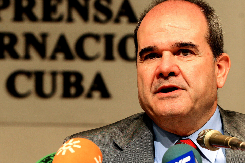 Manuel Chaves, dåvarande regionpresident i Andalusien, under ett besök på Kuba 2005. Arkivbild.