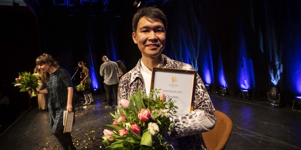 Quynh Tran stod som vinnare av Borås Tidnings debutantpris när det delades ut under torsdagskvällen på Sagateatern.