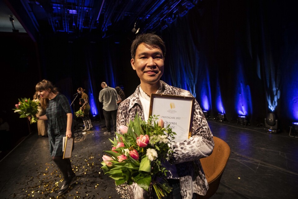 Quynh Tran stod som vinnare av Borås Tidnings debutantpris när det delades ut under torsdagskvällen på Sagateatern.