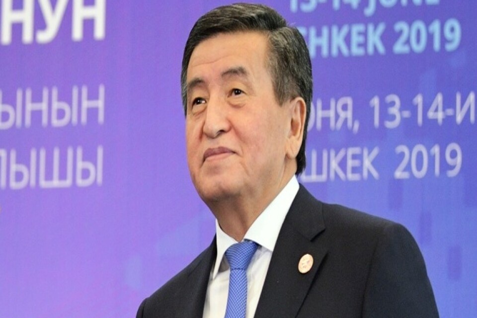 Kirgizistans president Sooronbaj Zjeenbekov. Arkivbild.