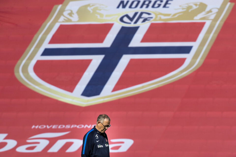 Norges förbundskapten Lars Lagerbäck på den norska nationalarenan Ullevål stadion. Arkivbild.