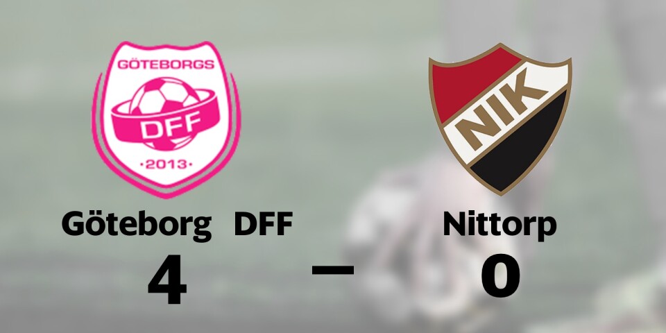 Nittorp förlorade borta mot Göteborg DFF
