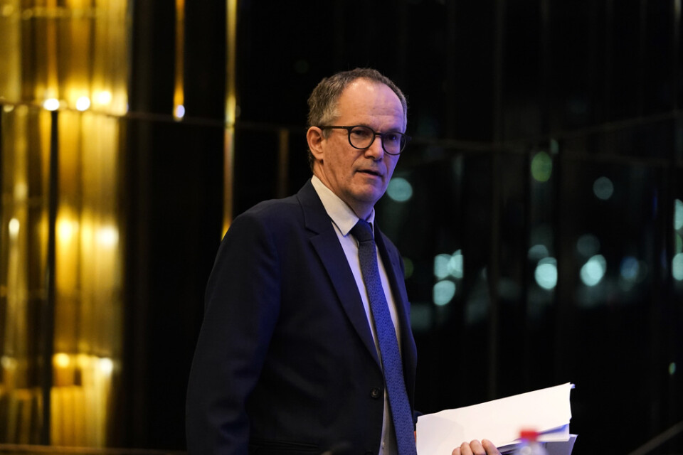 Den danske WHO-experten Peter Embarek inför en presskonferens i Wuhan den 9 februari.
