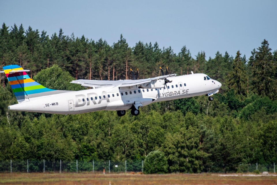 Den 30 augusti 2021 började flygbolaget Bra flyga från Växjö igen.