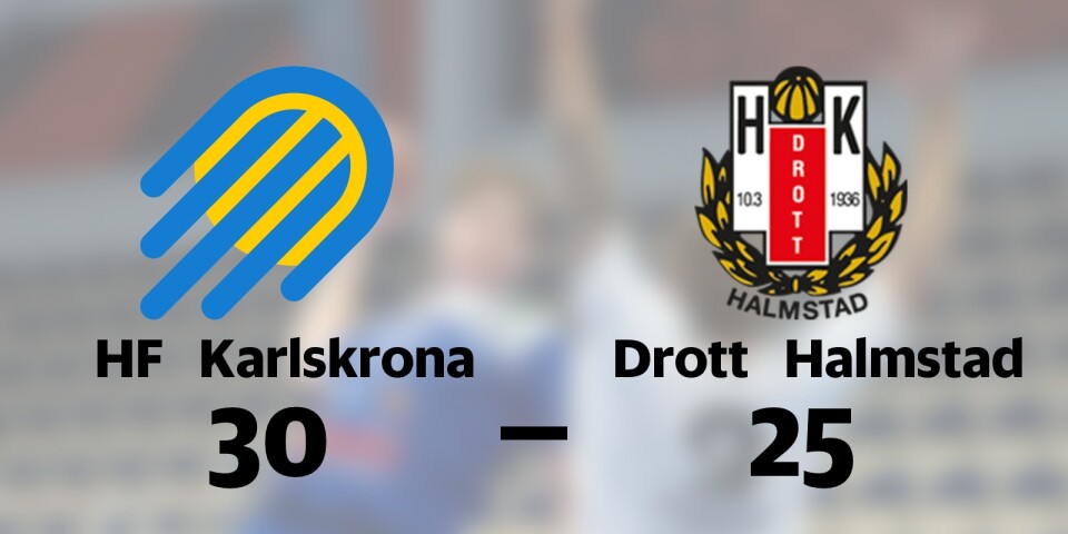 HF Karlskrona vann mot HK Drott Halmstad