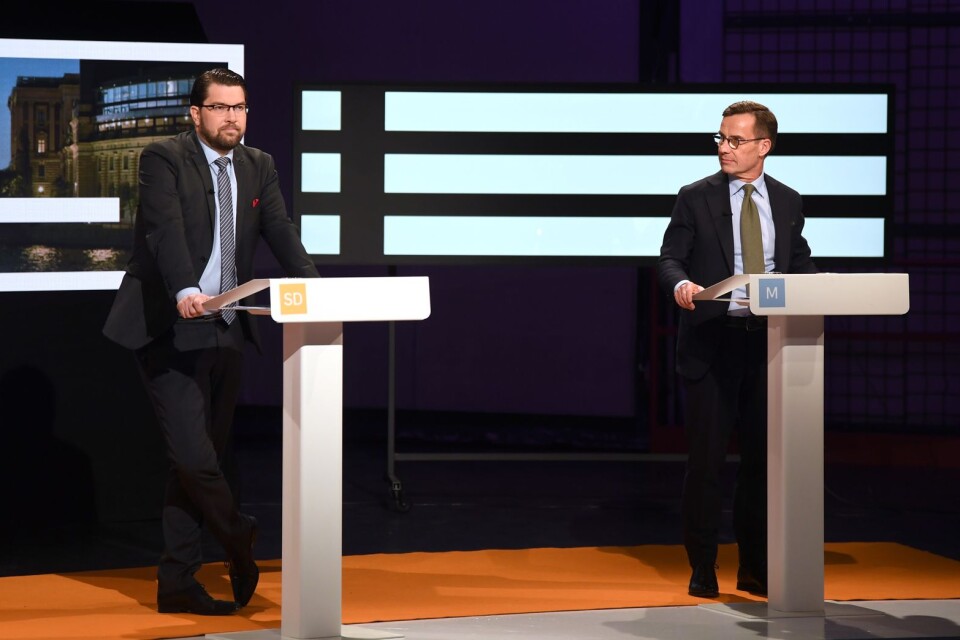 I SVT Agendas partiledardebatt i oktober stod Jimmie Åkesson (SD) och Ulf Kristersson (M) bredvid varandra. Det behöver de inte göra i en blivande regering.