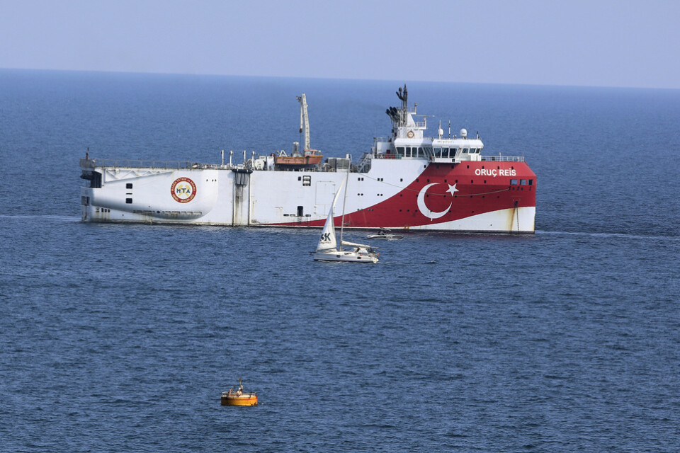 Det turkiska forskningsfartyget Oruç Reis, här på en bild från september.