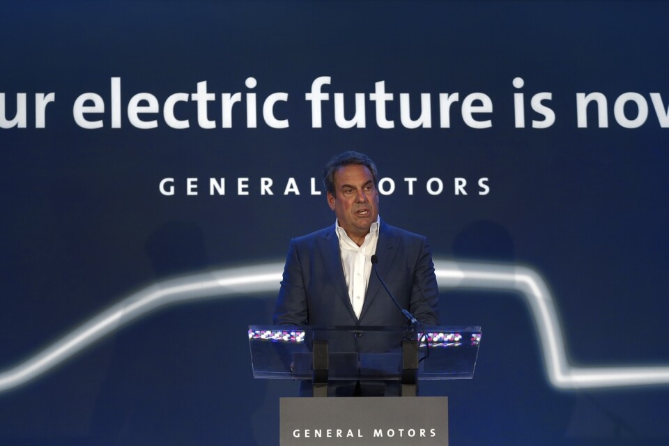 Mark Reuss, ordförande i GM, General Motors ser elbilar som en framtid. Och det gör andra biltillverkare också, så att det blir brist på halvledare. Arkivbild.