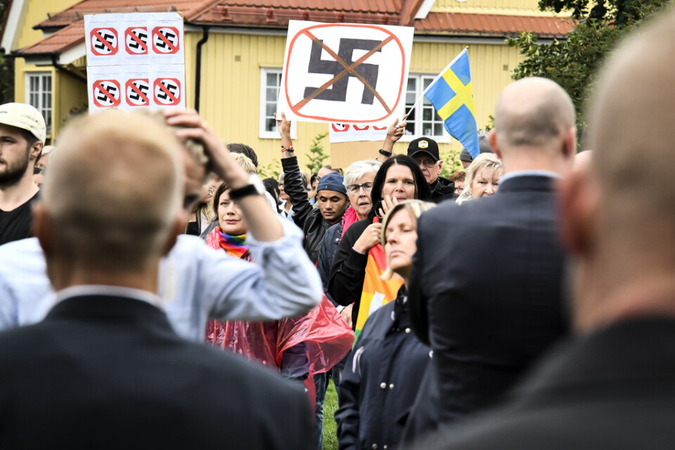 Förbjud nazistiska organisationer som Nordiska motståndsrörelsen, uppmanar fyra debattörer på SvD:s debattsida. Arkivbild.