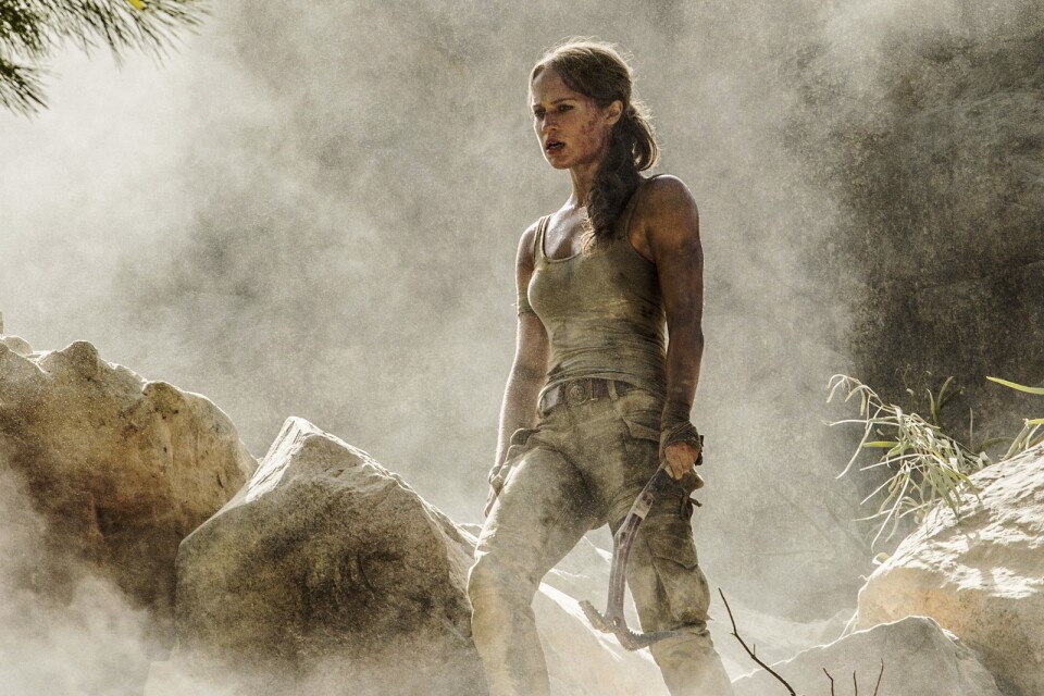 Alicia Vikander är tv-spelsikonen Lara Croft i filmen "Tomb Raider". Arkivbild.