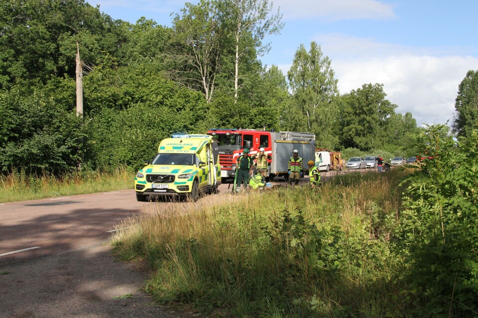 På onsdagsmorgonen inträffade en singelolycka i Lindby.