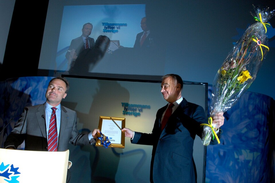 7 september 2007 i Västerås valdes Jan Björklund till partiledare för Folkpartiet. Här avtackades företrädaren, en gång ”Lejonkungen”, Lars Leijonborg.
