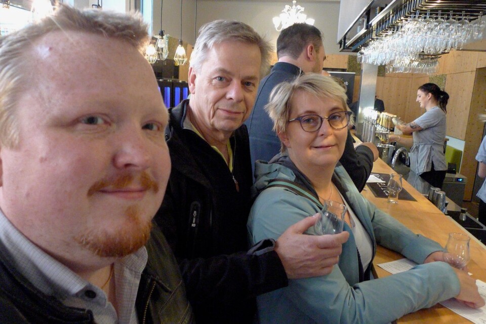Trion, från vänster Olof Dahlström, paret Leif och Marlene Johnsson, gillade eventet.