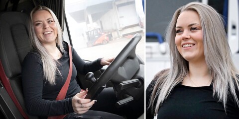 Gabriella, 26, fick jobb via Facebook – kör lastbil: ”Kollar lite extra”