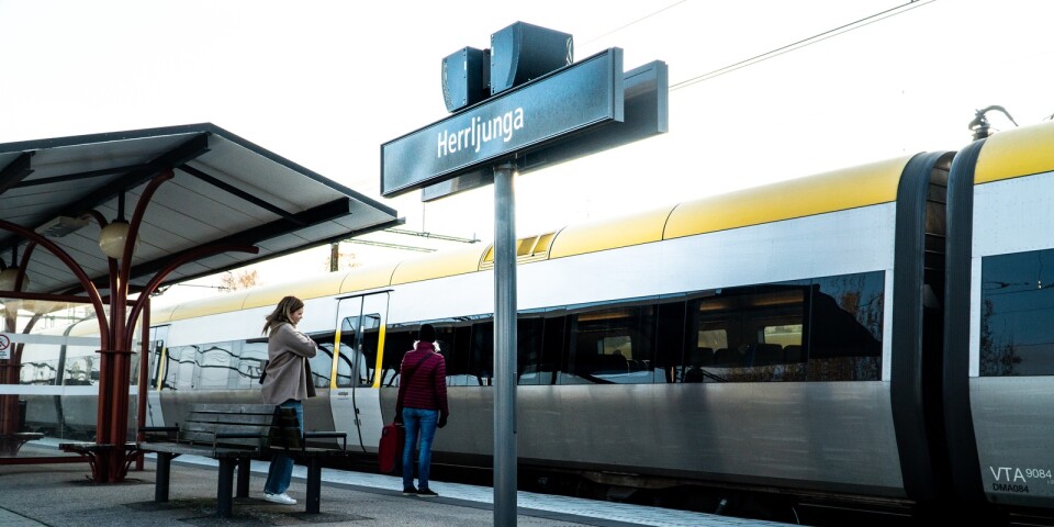 Tåg, Herrljunga station, Västtåg
