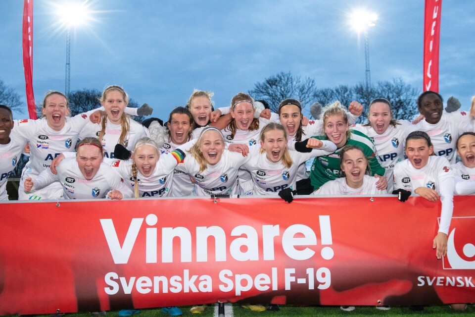Växjö DFF:s SM-vinnande F19-lag från 2019.