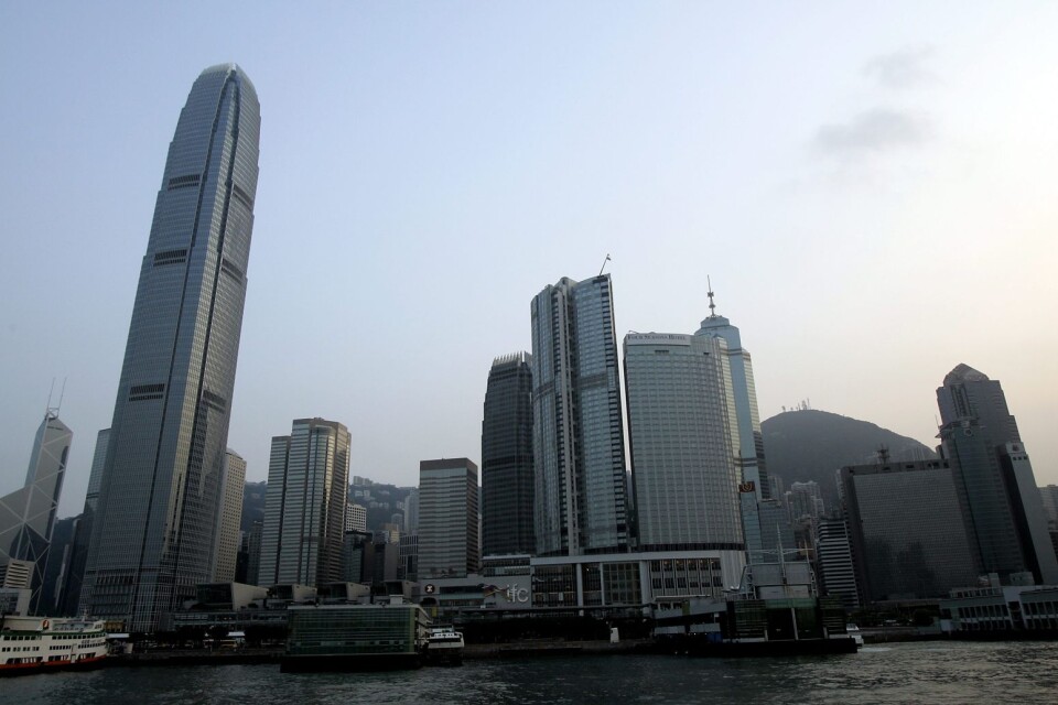 Moderna skyskrapor i Hongkong. 
Asien expanderar allt mer.