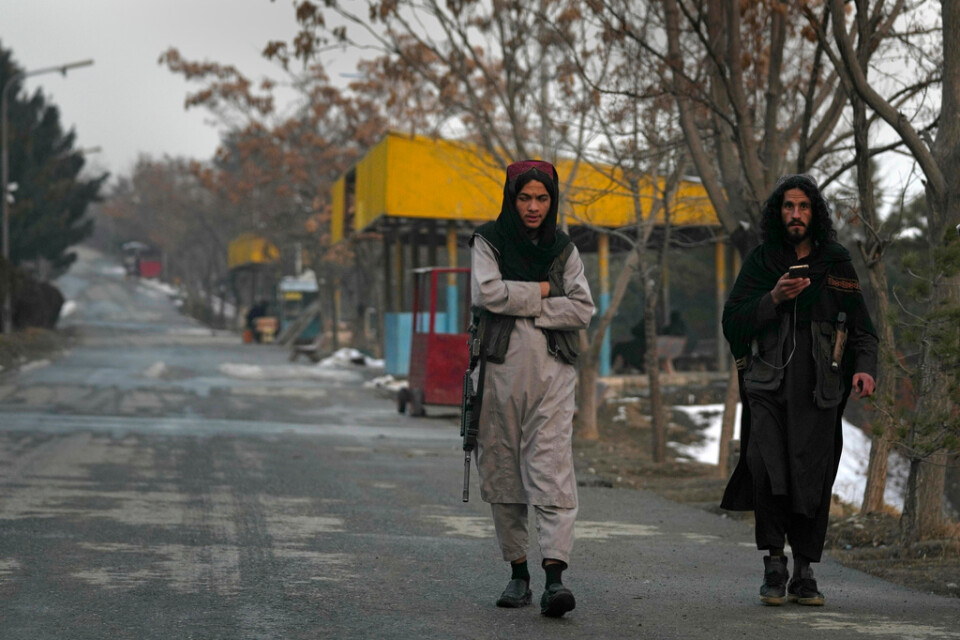 Talibaner i en park i Kabul, Afghanistan. Arkivbild.