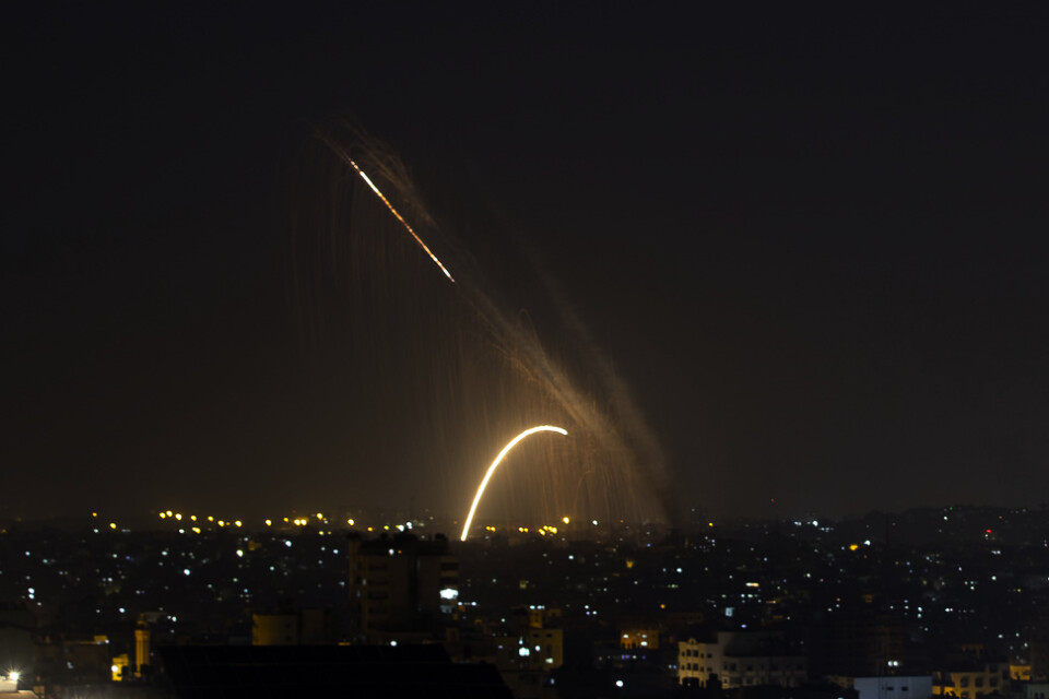 Raketer avfyrade från Gazaremsan mot Israel under onsdagen.