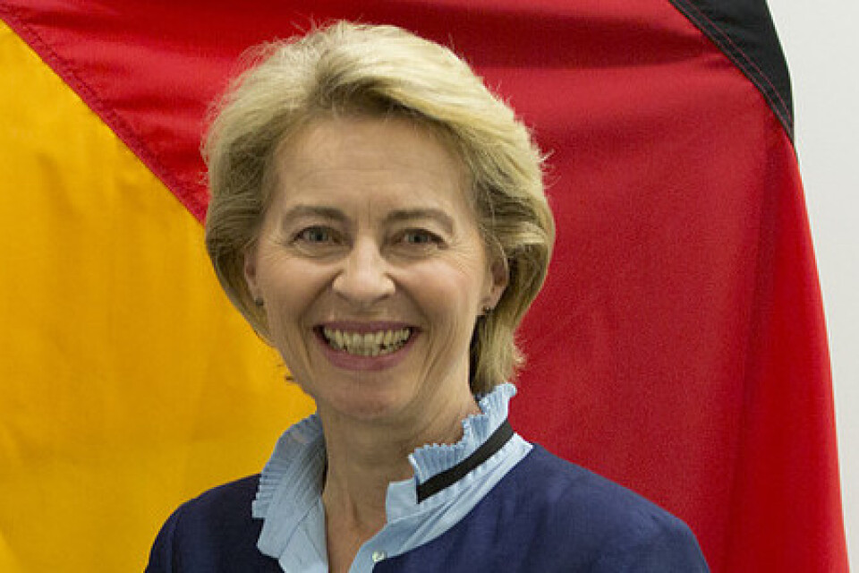 Tysklands nuvarande försvarsminister Ursula von der Leyen föreslås bli ny ordförande i EU-kommissionen. Arkivbild.