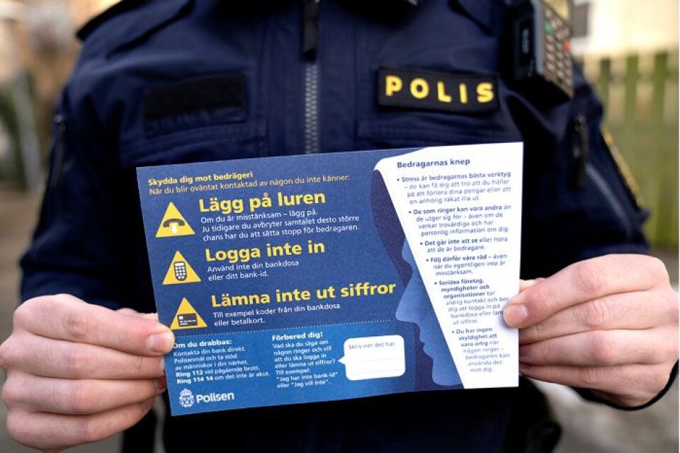 Polisens vykort som nu skickas till alla på Öland över 70 år.