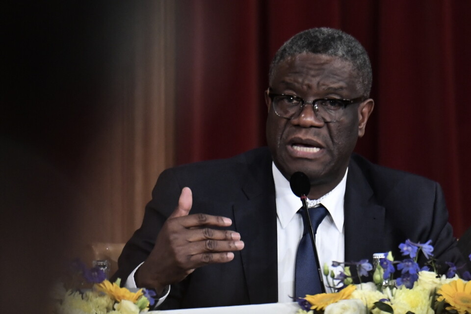 Fredspristagaren Denis Mukwege vittnar om brott mot mänskligheten i östra Kongo-Kinshasa, där en krigsherre och hans närmaste våldfört sig på hundratals offer. Arkvibild.