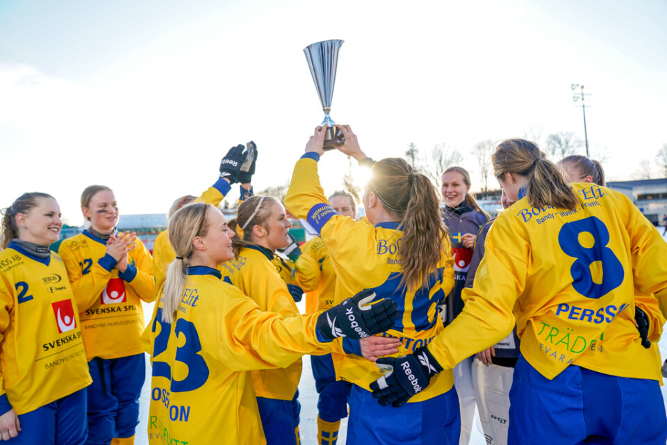 Sverige firar VM-guldet i Oslo 2020. Arkivbild.