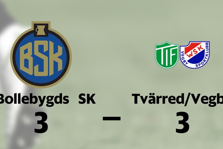 Tvärred/Vegby fixade en poäng mot Bollebygds SK